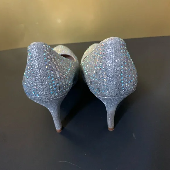 Silver Sparkle Cinderella heels - Picture 3 of 4